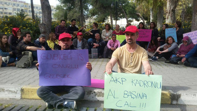 Ege Üniversitesi'nde 'güvenlik soruşturması' mağdurları eylemde