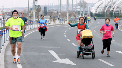 Maraton'da renkli görüntüler