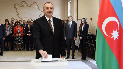 Aliyev dördüncü kez cumhurbaşkanı