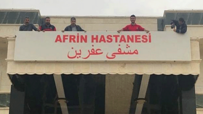 Afrin'de Kürtçe tabela kaldırıldı yerine Türkçe tabela asıldı