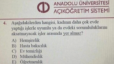 AÜ: Cinsiyetçi soru sınavda yoktu kitapta vardı!