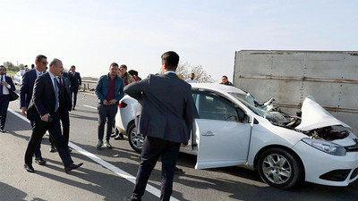 Soylu'nun konvoyunun önünde kaza: 6 yaralı