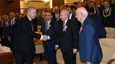 AYM töreninde Erdoğan ile Kılıçdaroğlu tokalaştı