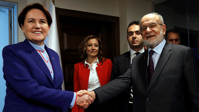 Akşener ve Karamollaoğlu açıklama öncesi bir araya geldi