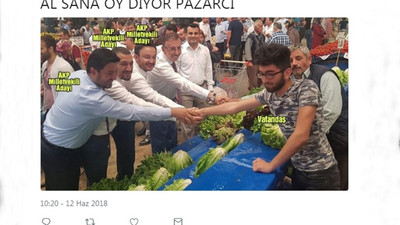 AKP'li adayların yüzüne bakmayan pazarcı gündem oldu