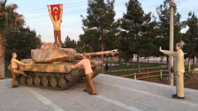 'Tank durduran Erdoğan' anıtı