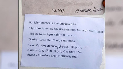 Heybeliada'da alkollü mekanlara tehdit mektupları