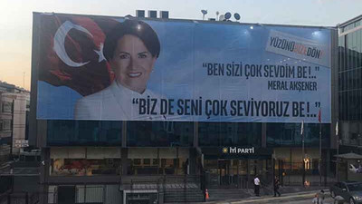 Akşener'e pankartlı çağrı