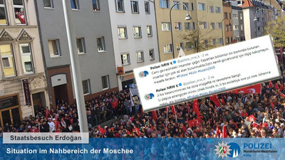 Köln polisinden Kürtçe ve Türkçe 'itişip kakışmayın' mesajı