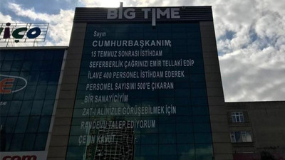 Erdoğan’a binanın dış cephesine yazdığı mektupla seslendi