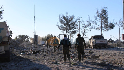 Rojava'da bombalanan bölgeden ilk kareler