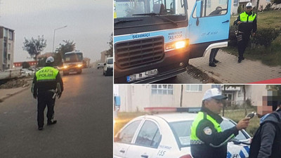 Servis sürücüsü alkollü çıktı, öğrencileri okula polis bıraktı