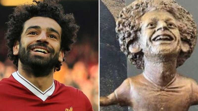 Salah'ın heykeli tartışma yarattı: Leo Sayer'e benziyor