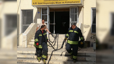 Müzede tadilat sırasında yangın çıktı