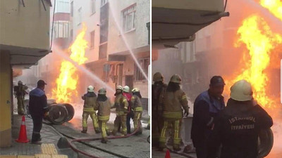 Bağcılar'da doğal gaz borusu patladı