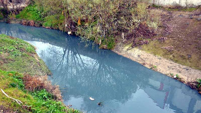 Çorlu Deresi bu kez gri aktı