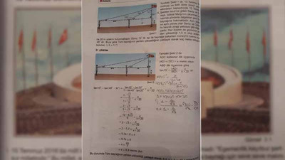 Matematik ders kitabında Pisagor teoremini de 15 Temmuz'a bağladılar!