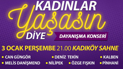 Kadın mücadelesiyle dayanışma konseri