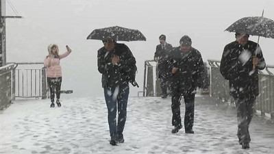 İstanbul'da beklenen kar yağışı başladı