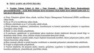 'Baskı altında çalışabilecek personel’ aranıyor