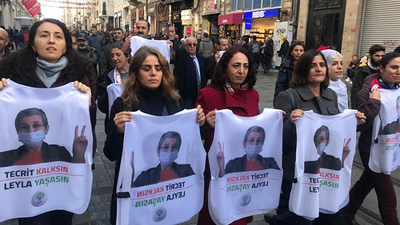 HDP'li vekiller Taksim'de Leyla Güven için yürüdü