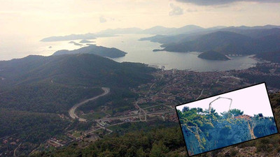 Göcek ve Dalaman koylarında kaçak inşaat görüntüleri