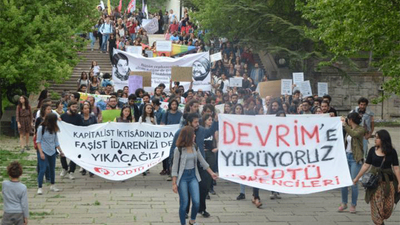 ODTÜ’de ‘Devrim yürüyüşü’ yapıldı