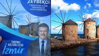 Zeybekci'nin broşüründen İzmir yerine Yunan adası