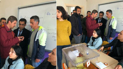 Dersim'de AKP'li adayın oğlu kabinde telefonla yakalandı