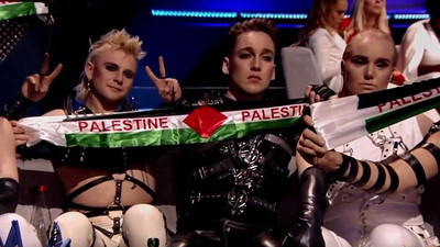 İsrail'deki Eurovision Şarkı Yarışması'nda 'Filistin' protestosu