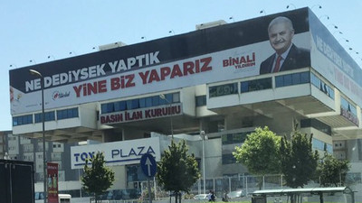 Devlet kurumunda Binali Yıldırım propagandası