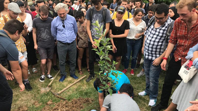 ODTÜ’lüler KYK yurduna karşı Kavaklığa fidan dikti