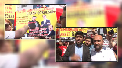 Maket ev mağdurları AKP önünde eylem yaptı