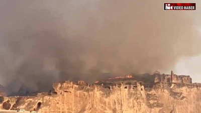 Hasankeyf'e bu kez de yangın zarar verdi