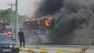 Yolcu otobüsünde yangın: İkisi çocuk 5 ölü, 17 yaralı