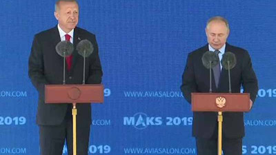 Erdoğan ve Putin'in ilk buluşma noktası havacılık fuarı oldu