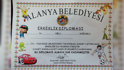 Belediye çocuklara 'erkeklik diploması' verdi