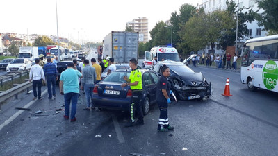 TEM yolunda zincirleme kaza: Yaralılar var