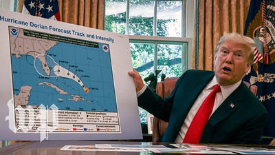 Sahte meteoroloji haritası gösteren Trump 90 gün hapis cezası alabilir