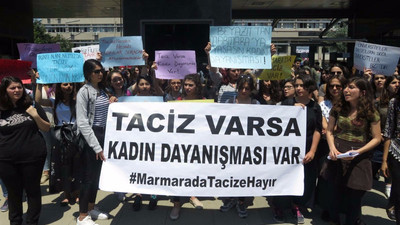 Marmara Üniversitesi'nde taciz protestosu