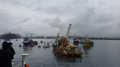 Bursa'da balıkçılardan eylem