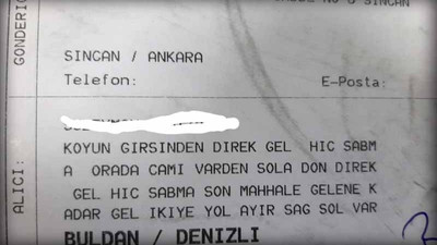 'Orada cami var, sola dön’ adresli kargo alıcısını buldu