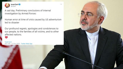 Zarif'in 'emojili' başsağlığı mesajına tepki