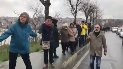 'Ya Kanal Ya İstanbul' diyen İstanbullular'dan insan zinciri