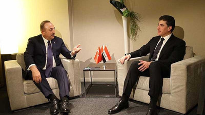 Barzani ile Çavuşoğlu Davos'ta buluştu