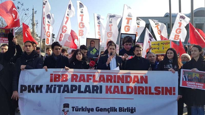 TGB'den İBB önünde 'Demirtaş'ın kitaplarının satışını durdurun' eylemi