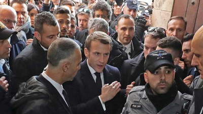 Macron ile İsrail polisi arasında tartışma: Dışarı çık