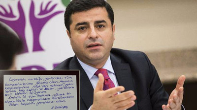 Demirtaş: Depremin vurduğu yerlerdeki tüm hemşehrilerime geçmiş olsun