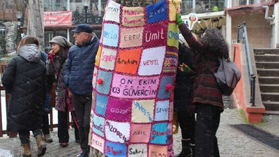 10 Ekim'de hayatını kaybedenlerin isimleri ağaçlara nakşedildi