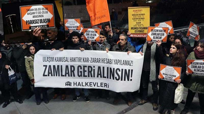 Halkevleri, İstanbul'daki toplu taşımaya yapılan zammı protesto etti